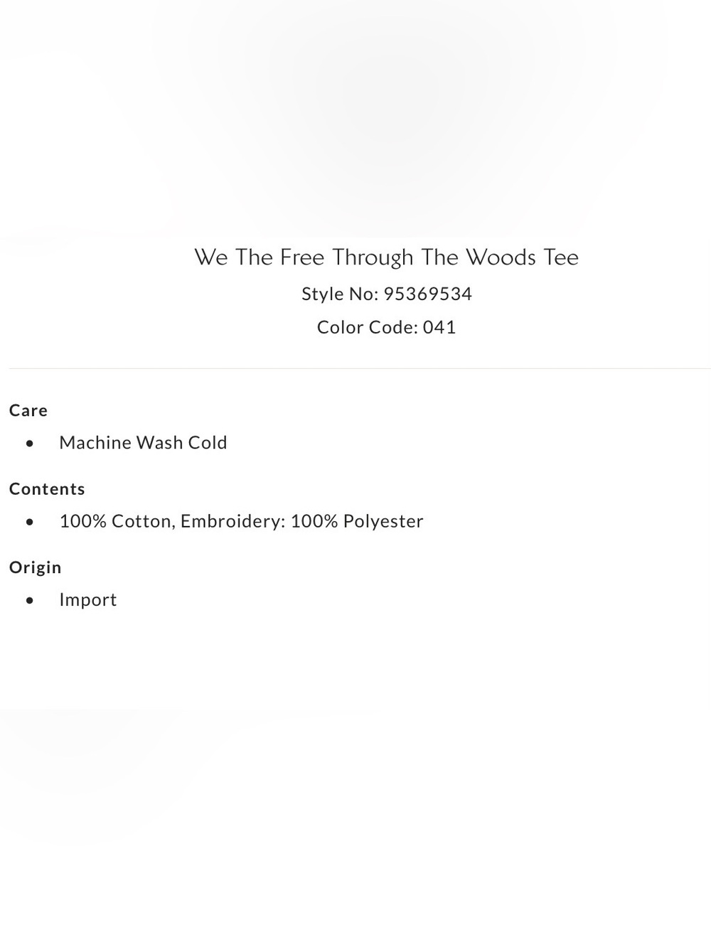 NWT Free People S We the Free Through the Woods Tee in Snow Bunny 🐰 Combo Blue - Picture 6 of 6